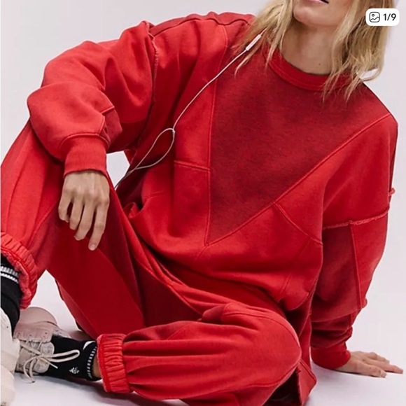 FP Movement by Free People Tops - FP Movement by Free People Red Sweatshirt
